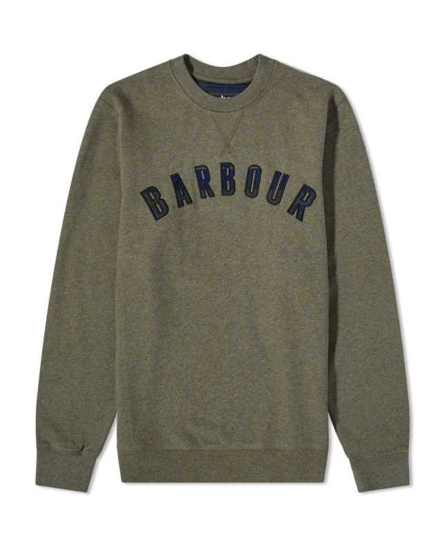 spezial madrid Barbour Debson Logo Sweatshirt Forest Marl