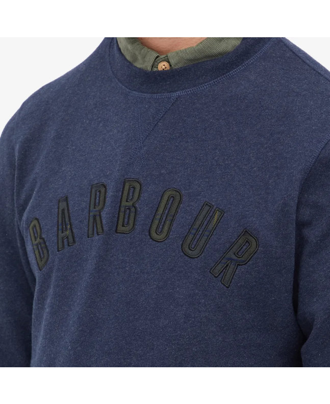 Spezial Madrid Barbour Debson Logo Sweatshirt Navy Marl
