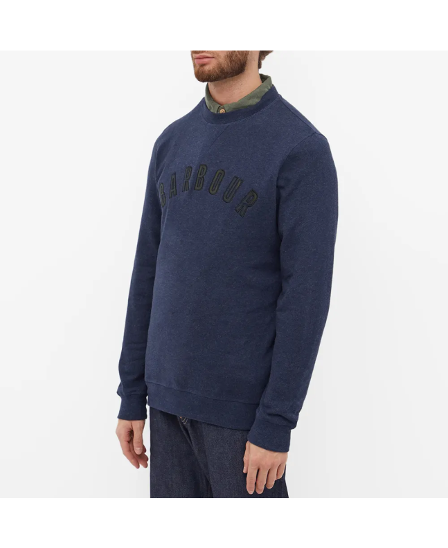 Spezial Madrid Barbour Debson Logo Sweatshirt Navy Marl