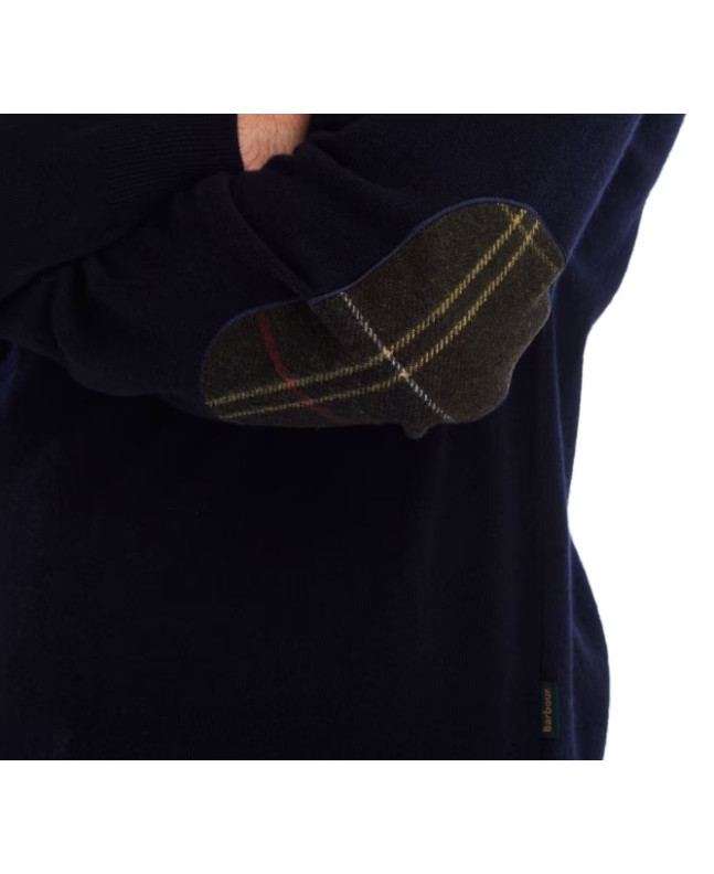 Spezial Madrid Barbour Harrow Wool Cashmere V Neck Dark Navy