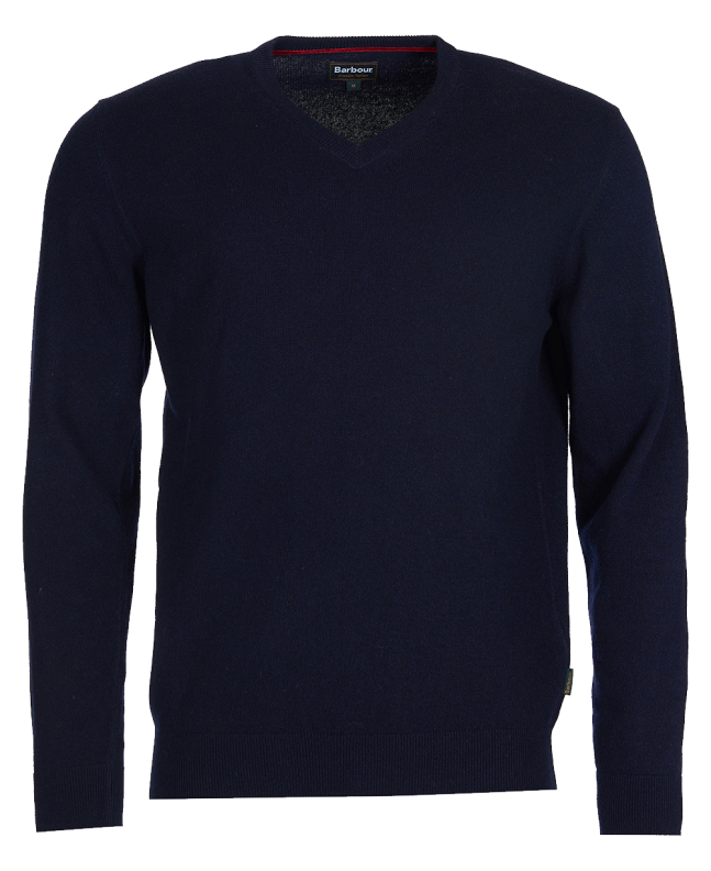 spezial madrid Barbour Harrow Wool Cashmere V Neck Dark Navy