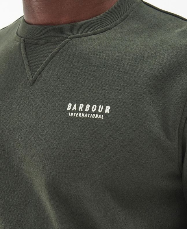 Spezial Madrid Barbour International Charlton Crew Neck Sweatshirt Sage