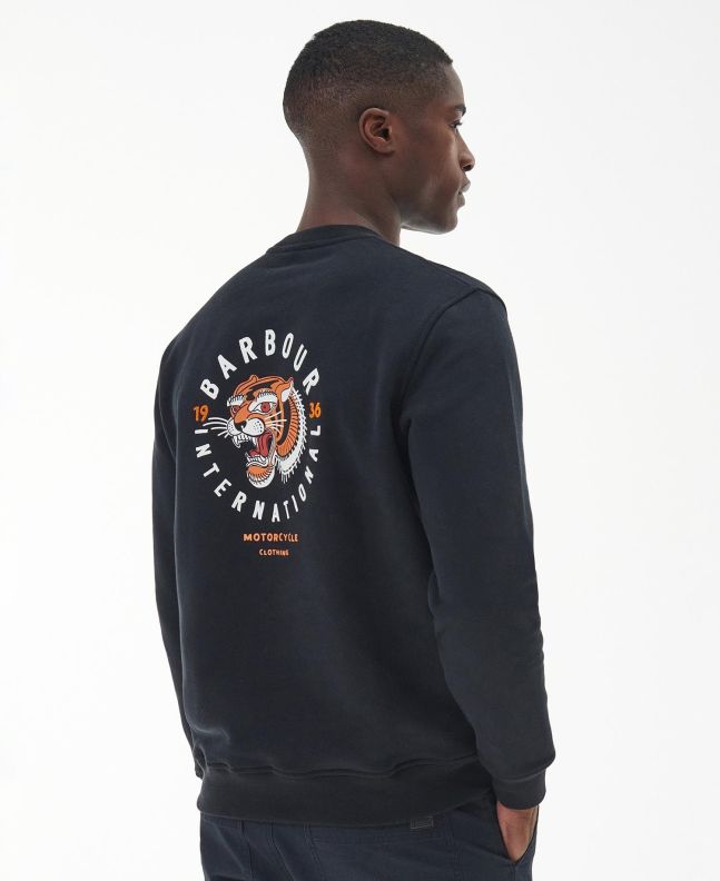 Spezial Madrid Barbour International Charlton Crew Neck Sweatshirt Black