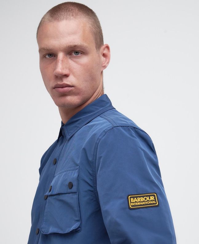 Spezial Madrid Barbour International Control Overshirt Washed Cobalt