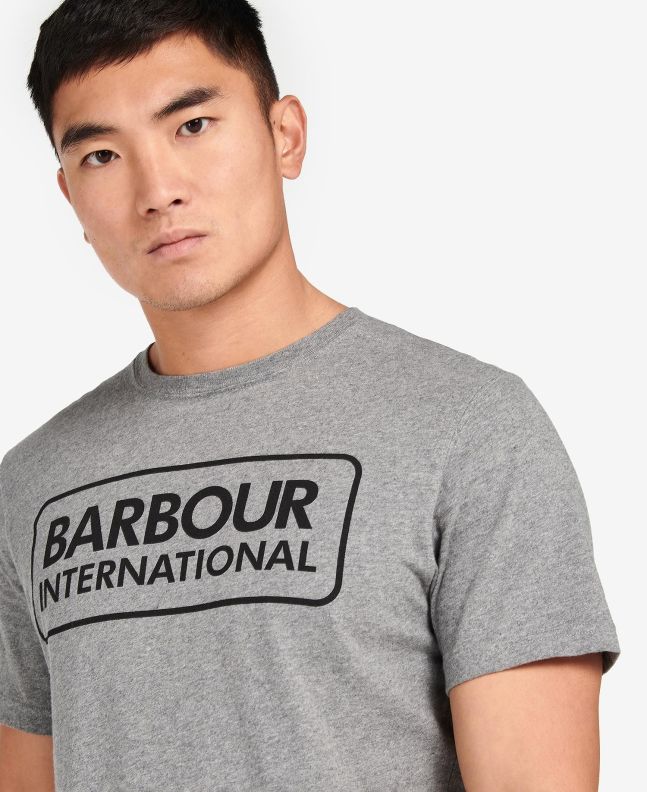 Spezial Madrid Barbour International Graphic Tee Anthracite Marl