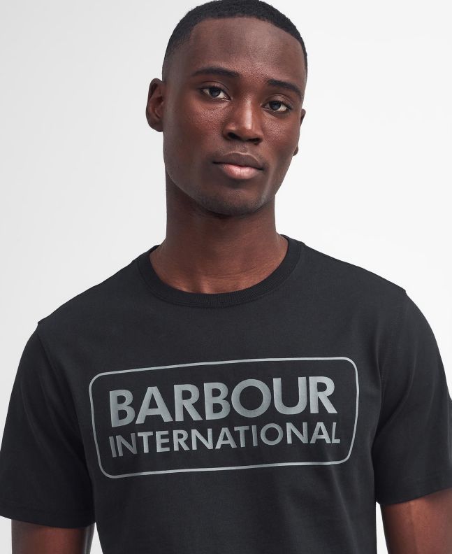 Spezial Madrid Barbour International Graphic Tee Black & Pewter