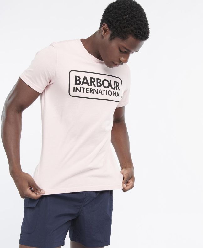 Spezial Madrid Barbour International Graphic Tee Pink Cinder