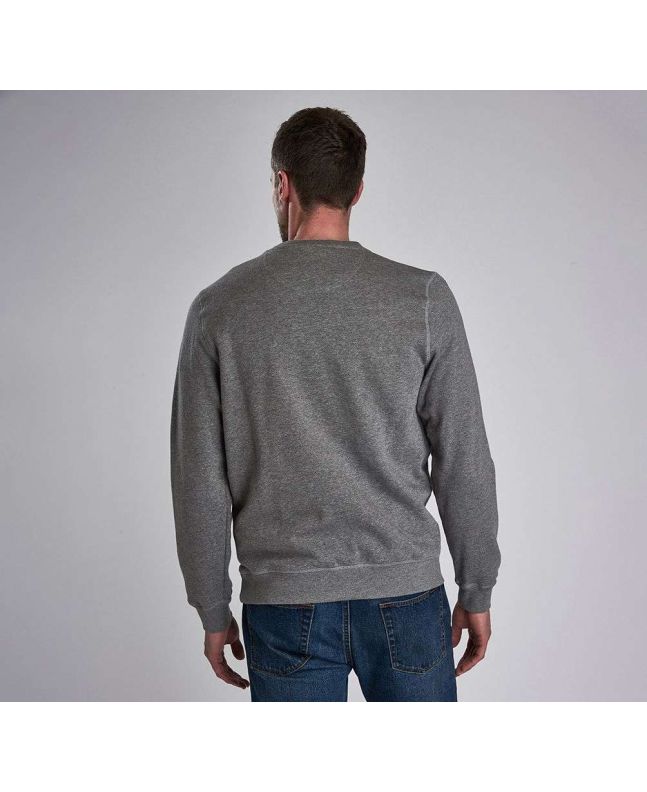 Spezial Madrid Barbour International Large Logo Sweatshirt Anthracite Marl