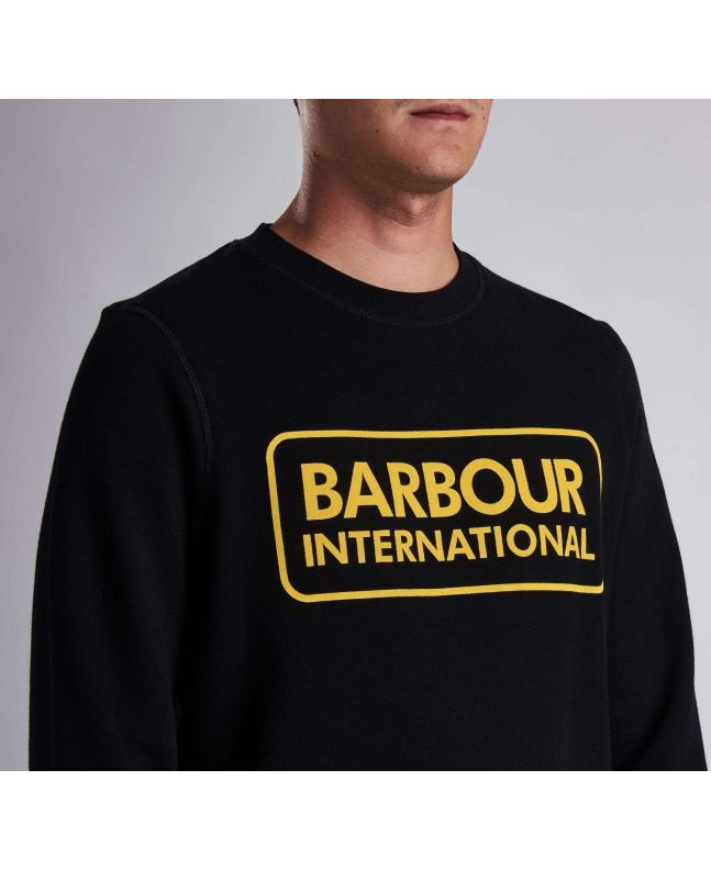 Spezial Madrid Barbour International Large Logo Sweatshirt Black