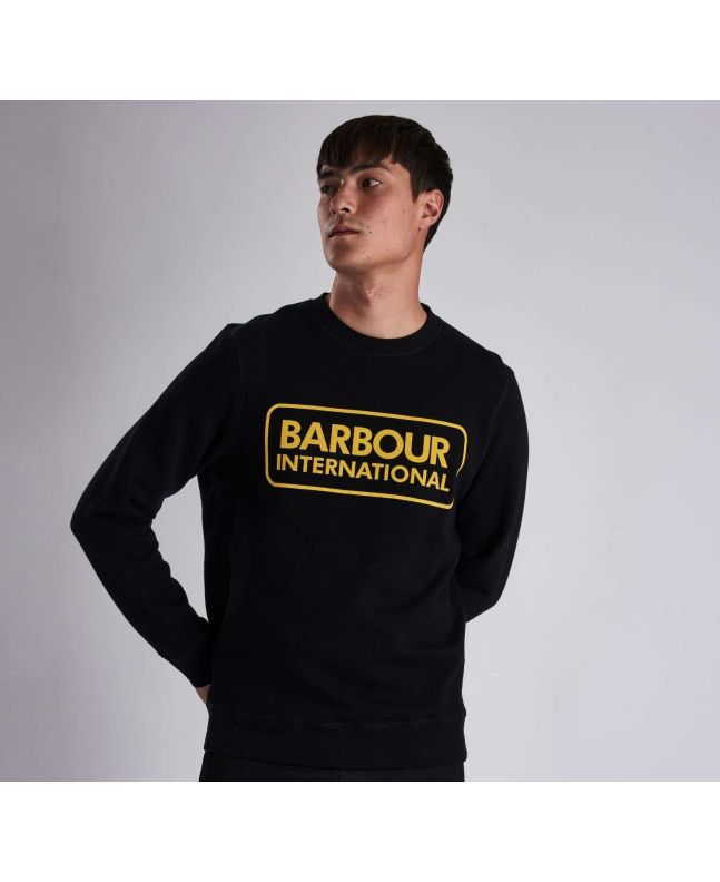 Spezial Madrid Barbour International Large Logo Sweatshirt Black