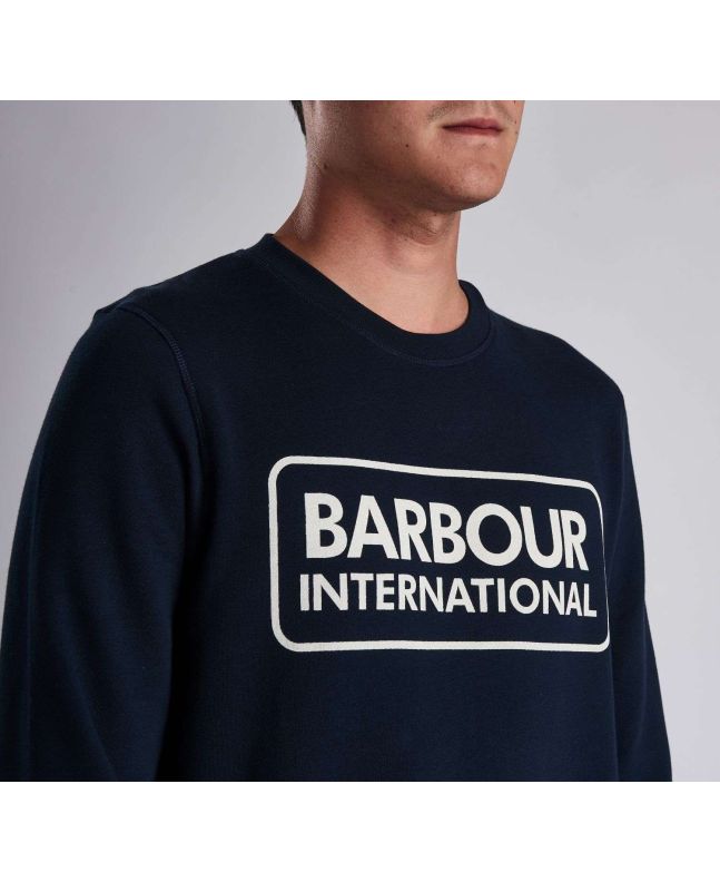 Spezial Madrid Barbour International Large Logo Sweatshirt Navy