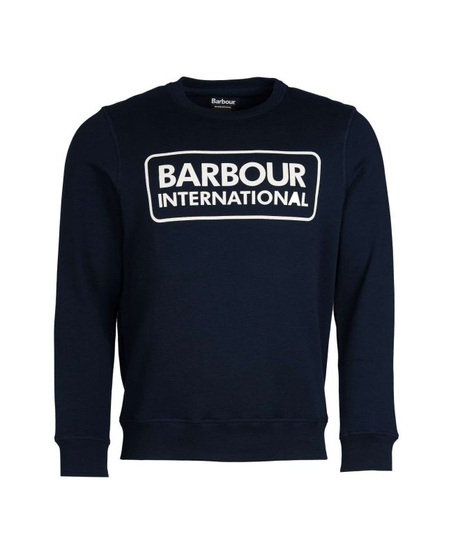 spezial madrid Barbour International Large Logo Sweatshirt Navy