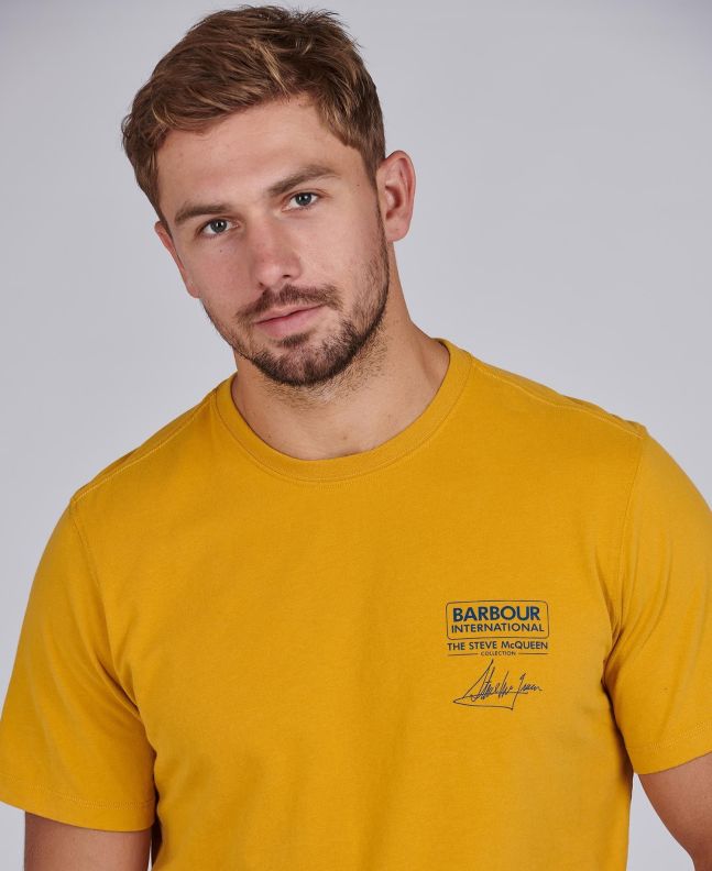 Spezial Madrid Barbour International SMQ Signature Tee Harvest Gold