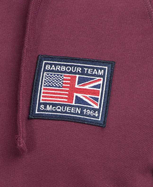 Spezial Madrid Barbour International SMQ Team Badge Hoodie Merlot