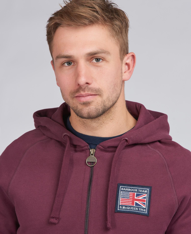 Spezial Madrid Barbour International SMQ Team Badge Hoodie Merlot