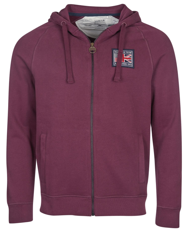 spezial madrid Barbour International SMQ Team Badge Hoodie Merlot