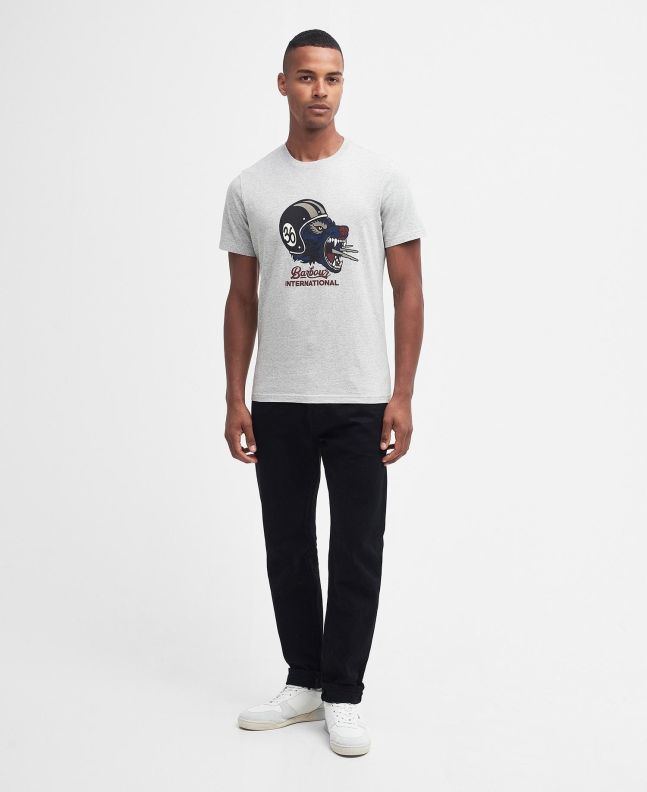 Spezial Madrid Barbour International Socket Graphic Tee Grey Marl