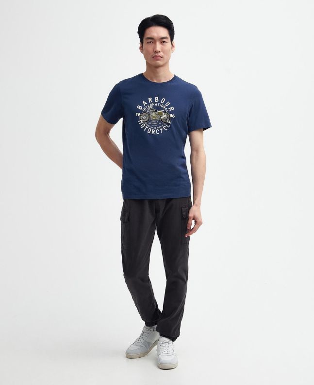 Spezial Madrid Barbour International Spirit Graphic Tee Washed Cobalt