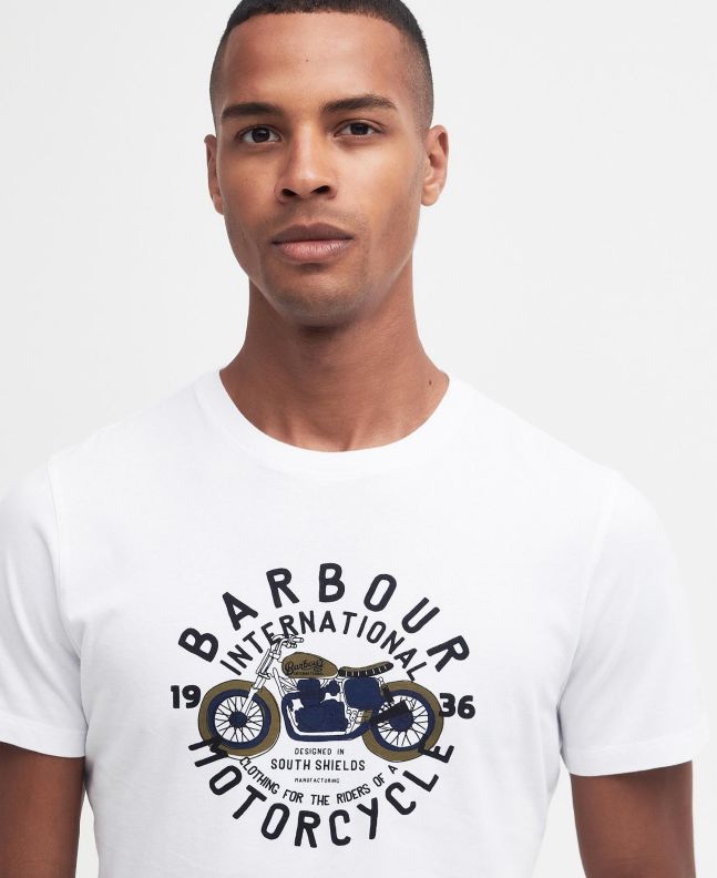 Spezial Madrid Barbour International Spirit Graphic Tee Whisper White