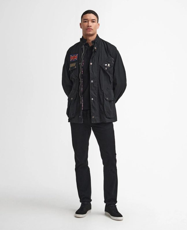 Spezial Madrid Barbour International Steve McQueen 60th Anniversary Waxed Jacket Black