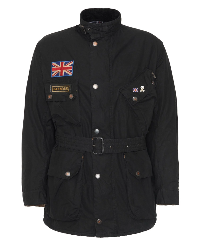 spezial madrid Barbour International Steve McQueen 60th Anniversary Waxed Jacket Black