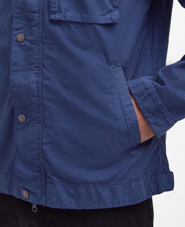 Spezial Madrid Barbour International Workers Casual Jacket Washed Cobalt