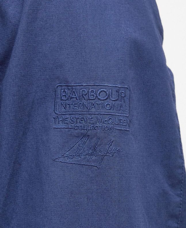 Spezial Madrid Barbour International Workers Casual Jacket Washed Cobalt
