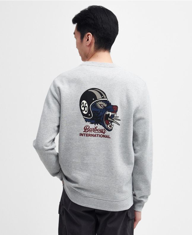 Spezial Madrid Barbour Jack Graphic Sweatshirt Grey Marl