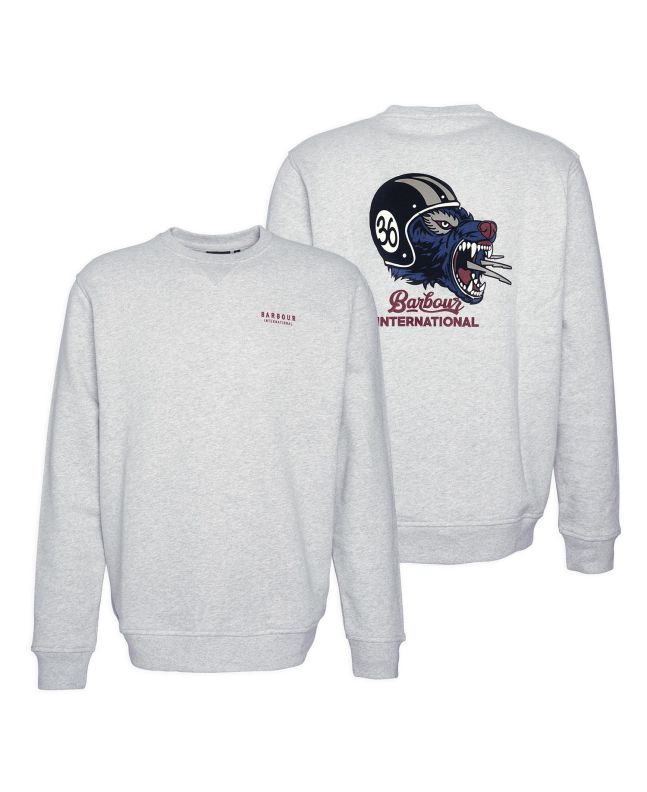 spezial madrid Barbour Jack Graphic Sweatshirt Grey Marl