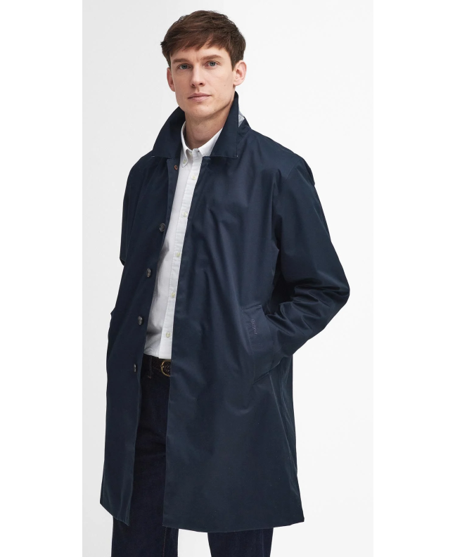 Spezial Madrid Barbour Lorden Waterproof Jacket Navy & Blue Granite Tartan