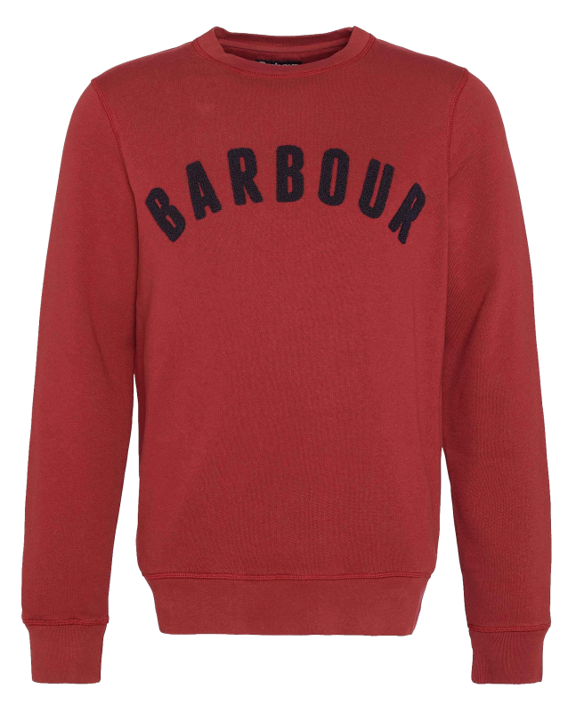 spezial madrid Barbour Prep Logo Crew Mens Sweatshirt Heritage Highland Red
