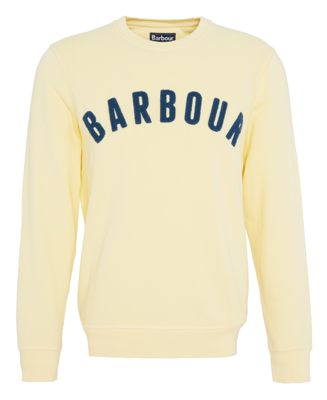 spezial madrid Barbour Prep Logo Crew Mens Sweatshirt Heritage Lemon