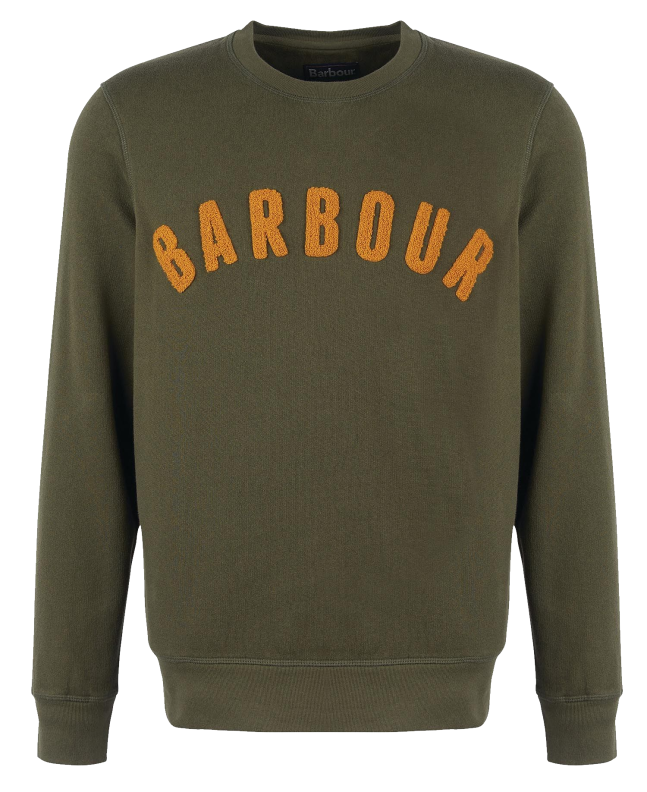 Spezial Madrid Barbour Prep Logo Crew Mens Sweatshirt Olive