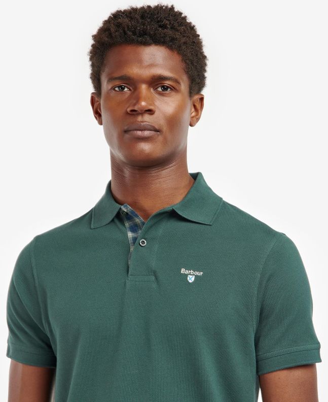 Spezial Madrid Barbour Tartan Pique Polo Green Gables