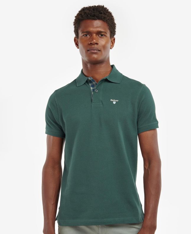 Spezial Madrid Barbour Tartan Pique Polo Green Gables