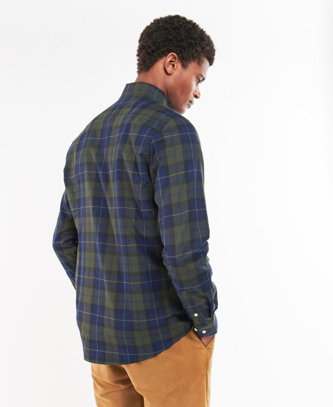 Spezial Madrid Barbour Wetheram Shirt Classic Olive Night
