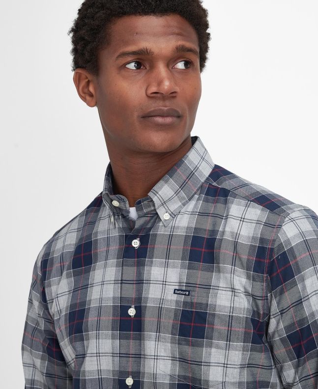 Spezial Madrid Barbour Wetherham Tailored Shirt Blue Granite