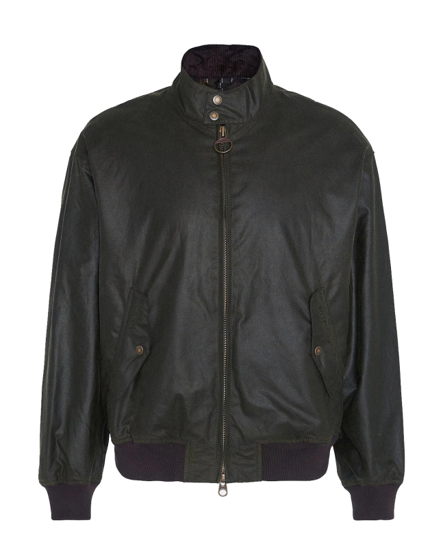 spezial madrid Barbour x Baracuta MA-1 Waxed Harrigton Jacket Archive Olive