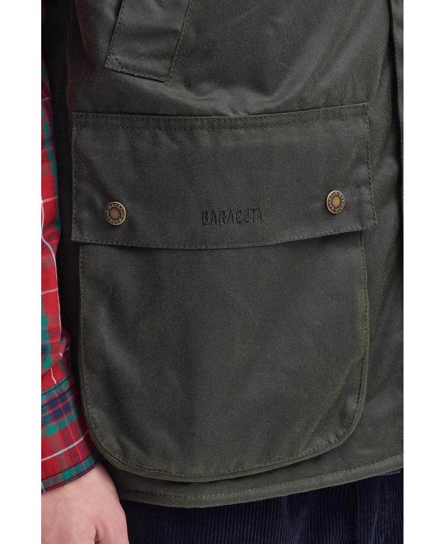 Spezial Madrid Barbour X Baracuta Waxed Gilet Archive Olive
