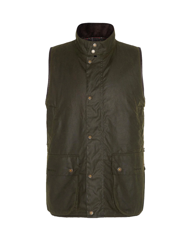 spezial madrid Barbour X Baracuta Waxed Gilet Archive Olive