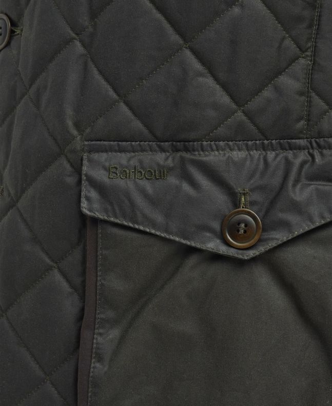 Spezial Madrid Barbour X TO KI TO Driving Quilted Waxed Jacket Archive Olive