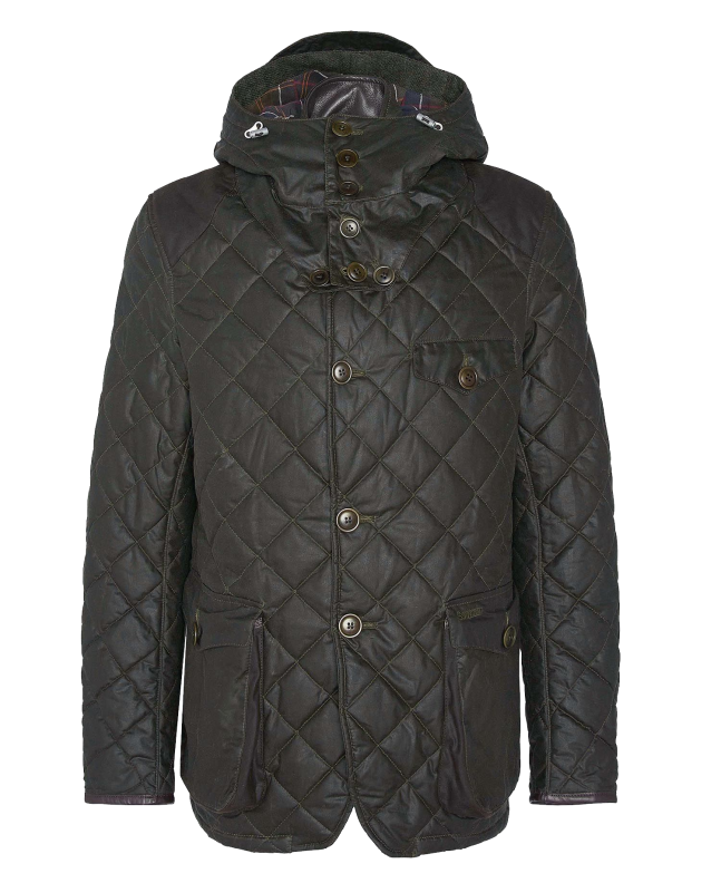 spezial madrid Barbour x TO KI TO Driving Quilted Waxed Jacket Archive Olive