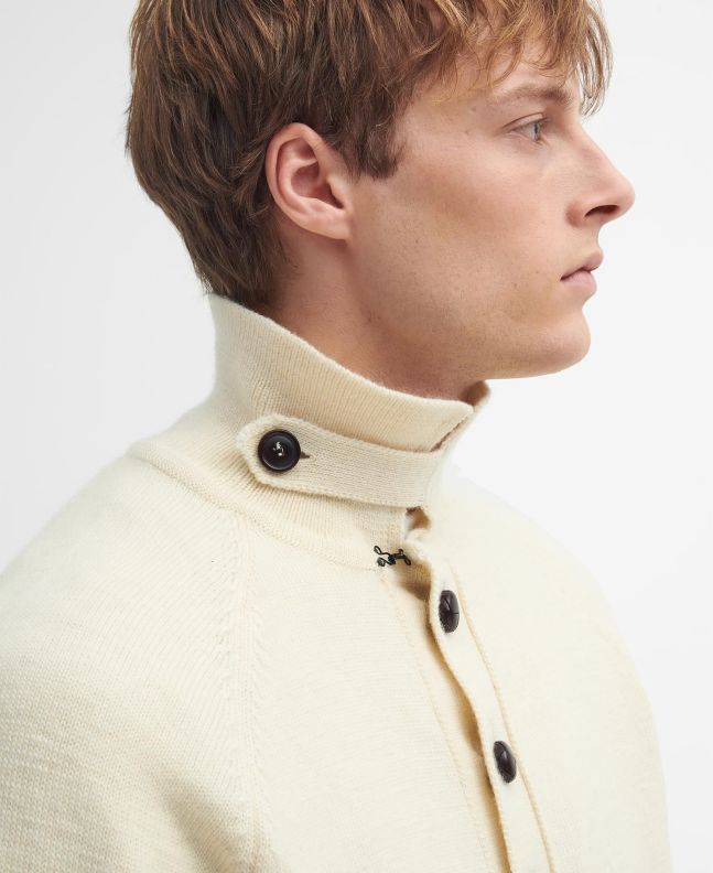 Spezial Madrid Barbour X TO KI TO Midden Collared Jumper Chalk