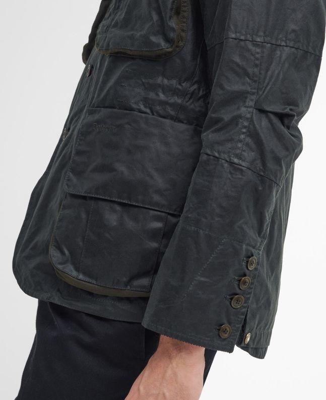 Spezial Madrid Barbour X TO KI TO Outland Waxed Jacket Sage