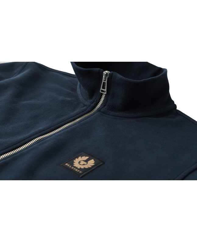 Spezial Madrid Belstaff Full Zip Sweatshirt Cotton Fleece Dark Ink