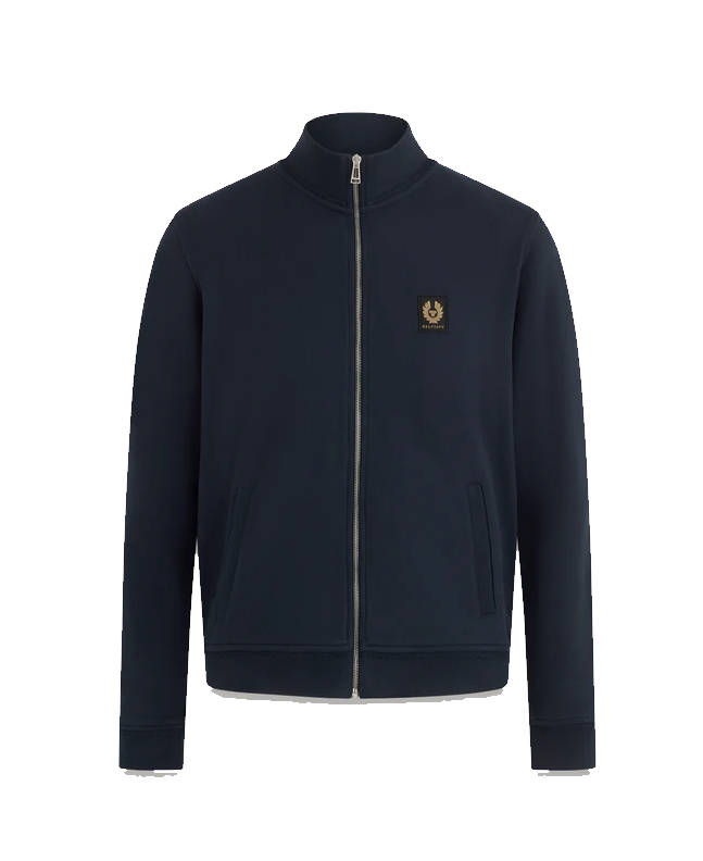 spezial madrid Belstaff Full Zip Sweatshirt Cotton Fleece Dark Ink