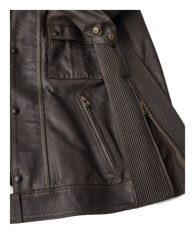Spezial Madrid Belstaff Gangster Leather Jacket Antique Brown