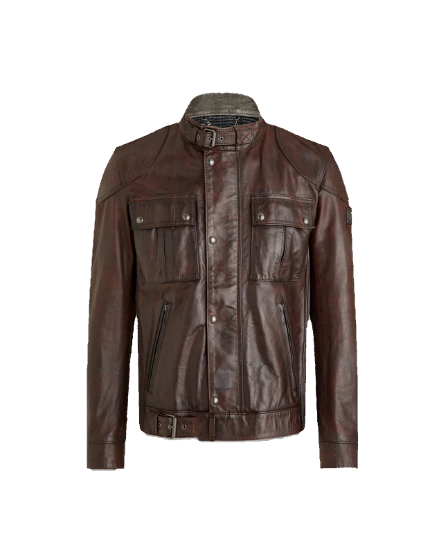 spezial madrid Belstaff Legacy Hand Waxed Leather Jacket Dark Deep Copper