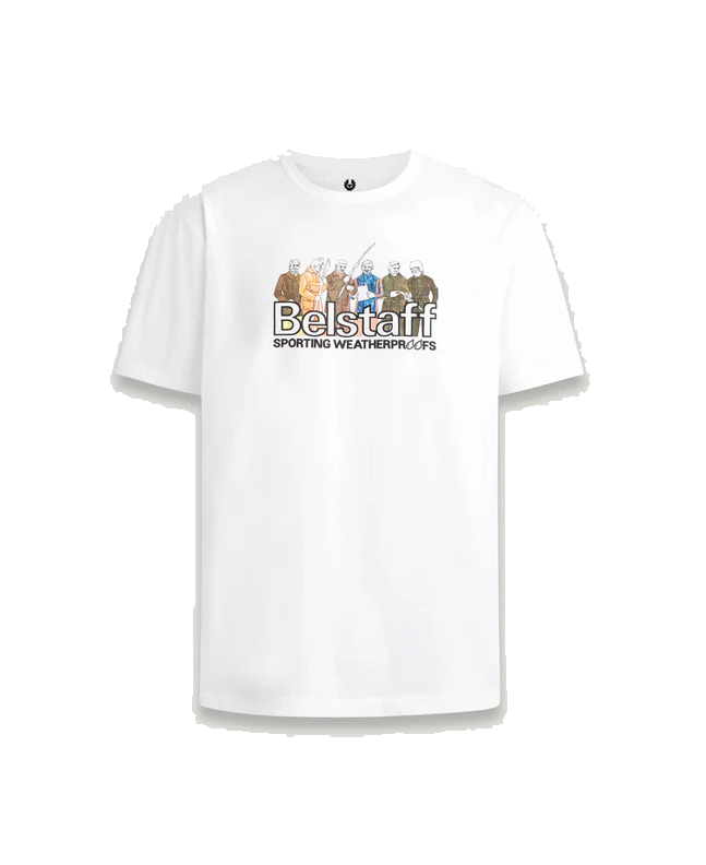 spezial madrid Belstaff Sportman Graphic Print Tee White