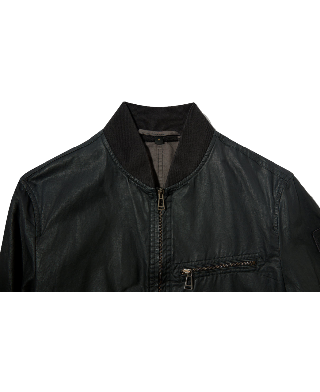 Spezial Madrid Belstaff Vantage Uniform Coated Linen Washed Black & Dark Smoke Grey